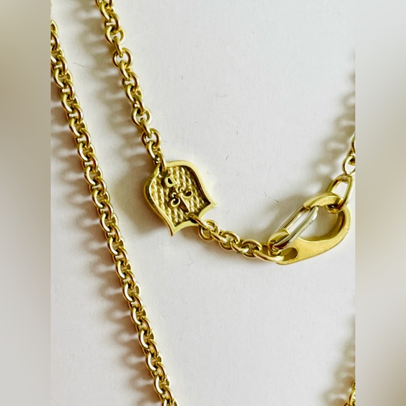 LISA DES CAMPS - Solid 18k yellow gold necklace chain with diamond pendant - Picture 10 of 12